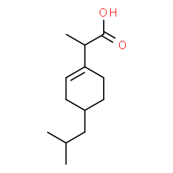 ChemSpider 2D Image | 2-(4-Isobutyl-1-cyclohexen-1-yl)propanoic acid | C13H22O2
