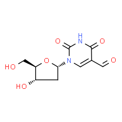 ChemSpider 2D Image | 1-(2-Deoxy-alpha-D-erythro-pentofuranosyl)-2,4-dioxo-1,2,3,4-tetrahydro-5-pyrimidinecarbaldehyde | C10H12N2O6