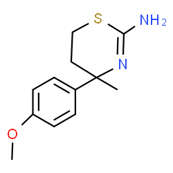 ChemSpider 2D Image | 4-(4-Methoxyphenyl)-4-methyl-5,6-dihydro-4H-1,3-thiazin-2-amine | C12H16N2OS