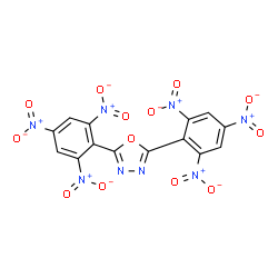 ChemSpider 2D Image | 2,5-Bis(2,4,6-trinitrophenyl)-1,3,4-oxadiazole | C14H4N8O13