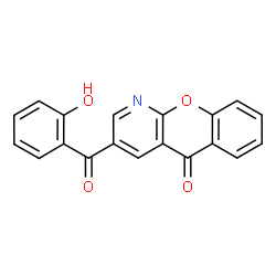 ChemSpider 2D Image | 3-(2-Hydroxybenzoyl)-5H-chromeno[2,3-b]pyridin-5-one | C19H11NO4