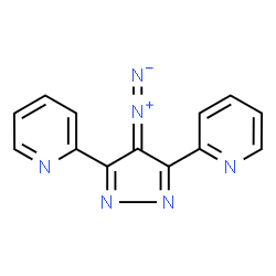 ChemSpider 2D Image | 2,2'-(4-Diazo-4H-pyrazole-3,5-diyl)dipyridine | C13H8N6
