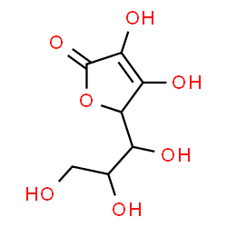 ChemSpider 2D Image | 3,4-Dihydroxy-5-(1,2,3-trihydroxypropyl)-2(5H)-furanone | C7H10O7