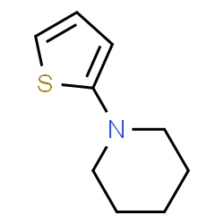 ChemSpider 2D Image | 1-(2-Thienyl)piperidine | C9H13NS