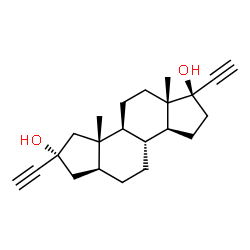 ChemSpider 2D Image | (1R,3aS,3bR,5aS,7S,8aS,8bS,10aS)-1,7-Diethynyl-8a,10a-dimethylhexadecahydrodicyclopenta[a,f]naphthalene-1,7-diol | C22H30O2