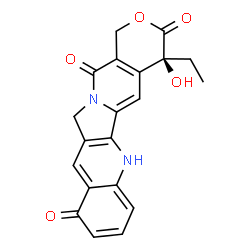ChemSpider 2D Image | (4S)-4-Ethyl-4-hydroxy-6,12-dihydro-1H-pyrano[3',4':6,7]indolizino[1,2-b]quinoline-3,10,14(4H)-trione | C20H16N2O5