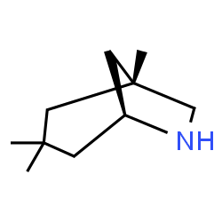 ChemSpider 2D Image | (1R,5S)-1,3,3-Trimethyl-6-azabicyclo[3.2.1]octane | C10H19N
