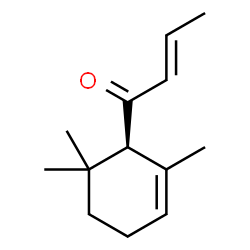 ChemSpider 2D Image | (2E)-1-[(1R)-2,6,6-Trimethyl-2-cyclohexen-1-yl]-2-buten-1-one | C13H20O