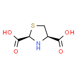 ChemSpider 2D Image | (2R,4R)-1,3-Thiazolidine-2,4-dicarboxylic acid | C5H7NO4S