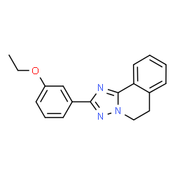 ChemSpider 2D Image | 2-(3-Ethoxyphenyl)-5,6-dihydro[1,2,4]triazolo[5,1-a]isoquinoline | C18H17N3O