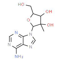ChemSpider 2D Image | 9-(2-C-Methylpentofuranosyl)-9H-purin-6-amine | C11H15N5O4