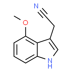 ChemSpider 2D Image | (4-Methoxy-1H-indol-3-yl)acetonitrile | C11H10N2O