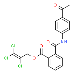 ChemSpider 2D Image | 2,3,3-Trichloro-2-propen-1-yl 2-[(4-acetylphenyl)carbamoyl]benzoate | C19H14Cl3NO4