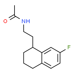 ChemSpider 2D Image | N-(2-(7-fluoro-1,2,3,4-tetrahydronaphthalen-1-yl)ethyl)acetamide | C14H18FNO