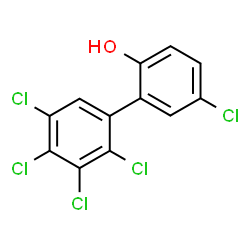 ChemSpider 2D Image | 2',3',4',5,5'-Pentachloro-2-biphenylol | C12H5Cl5O