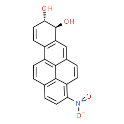 ChemSpider 2D Image | (7S,8S)-3-Nitro-7,8-dihydrobenzo[pqr]tetraphene-7,8-diol | C20H13NO4