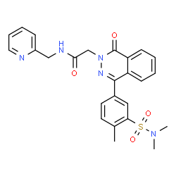 ChemSpider 2D Image | 2-{4-[3-(Dimethylsulfamoyl)-4-methylphenyl]-1-oxo-2(1H)-phthalazinyl}-N-(2-pyridinylmethyl)acetamide | C25H25N5O4S