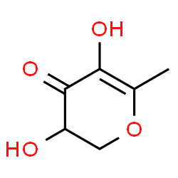 ChemSpider 2D Image | 2,3-DIHYDRO-3,5-DIHYDROXY-6-METHYL-4H-PYRAN-4-ONE | C6H8O4
