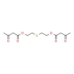 ChemSpider 2D Image | Sulfanediyldi-2,1-ethanediyl bis(3-oxobutanoate) | C12H18O6S