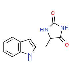 ChemSpider 2D Image | 5-(1H-Indol-2-ylmethyl)-2,4-imidazolidinedione | C12H11N3O2