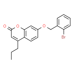 ChemSpider 2D Image | 7-[(2-Bromobenzyl)oxy]-4-propyl-2H-chromen-2-one | C19H17BrO3