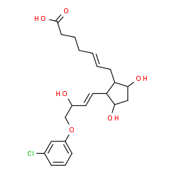 ChemSpider 2D Image | (5E)-7-{2-[(1E)-4-(3-Chlorophenoxy)-3-hydroxy-1-buten-1-yl]-3,5-dihydroxycyclopentyl}-5-heptenoic acid | C22H29ClO6