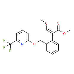 ChemSpider 2D Image | Methyl (2Z)-3-methoxy-2-[2-({[6-(trifluoromethyl)-2-pyridinyl]oxy}methyl)phenyl]acrylate | C18H16F3NO4