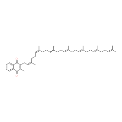 ChemSpider 2D Image | 2-[(2Z,6Z,10E,14E,18E,22E)-3,7,11,15,19,23,27-Heptamethyl-2,6,10,14,18,22,26-octacosaheptaen-1-yl]-3-methyl-1,4-naphthoquinone | C46H64O2