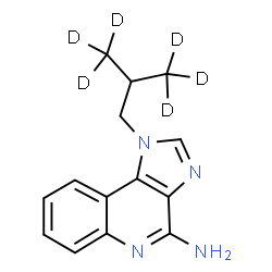 ChemSpider 2D Image | 1-[2-(~2~H_3_)Methyl(3,3,3-~2~H_3_)propyl]-1H-imidazo[4,5-c]quinolin-4-amine | C14H10D6N4