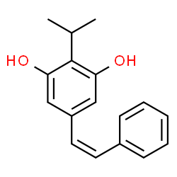 ChemSpider 2D Image | 2-Isopropyl-5-[(Z)-2-phenylvinyl]-1,3-benzenediol | C17H18O2