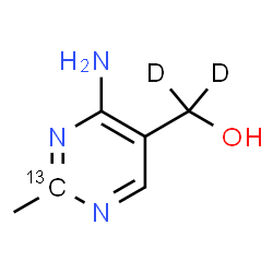 ChemSpider 2D Image | [4-Amino-2-methyl(2-~13~C)-5-pyrimidinyl](~2~H_2_)methanol | C513CH7D2N3O
