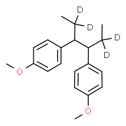 ChemSpider 2D Image | 1,1'-(2,2,5,5-~2~H_4_)-3,4-Hexanediylbis(4-methoxybenzene) | C20H22D4O2