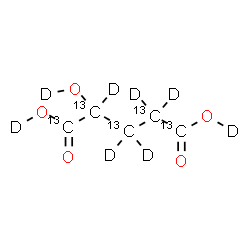 ChemSpider 2D Image | 2-(~2~H)Hydroxy(~13~C_5_,~2~H_5_)pentane(~2~H_2_)dioic acid | 13C5D8O5