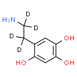 ChemSpider 2D Image | 5-[2-Amino(~2~H_4_)ethyl]-1,2,4-benzenetriol | C8H7D4NO3