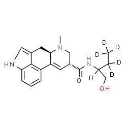 ChemSpider 2D Image | (8beta)-N-[1-Hydroxy(2,3,3,4,4,4-~2~H_6_)-2-butanyl]-6-methyl-9,10-didehydroergoline-8-carboxamide | C20H19D6N3O2