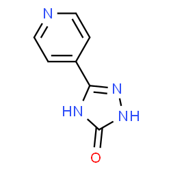 ChemSpider 2D Image | 5-(pyridin-4-yl)-1,2-dihydro-1,2,4-triazol-3-one | C7H6N4O