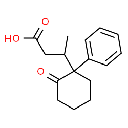 ChemSpider 2D Image | 3-(2-Oxo-1-phenylcyclohexyl)butanoic acid | C16H20O3