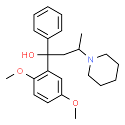 ChemSpider 2D Image | 1-(2,5-Dimethoxyphenyl)-1-phenyl-3-(1-piperidinyl)-1-butanol | C23H31NO3