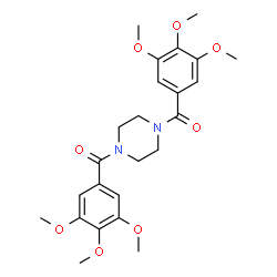 ChemSpider 2D Image | 1,4-Piperazinediylbis[(3,4,5-trimethoxyphenyl)methanone] | C24H30N2O8