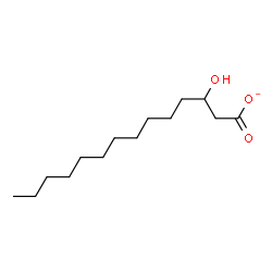ChemSpider 2D Image | 3-Hydroxytetradecanoate | C14H27O3