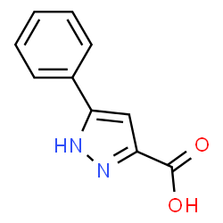 ChemSpider 2D Image | 5-Phenyl-1H-pyrazole-3-carboxylic acid | C10H8N2O2