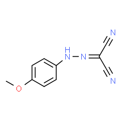 ChemSpider 2D Image | [(4-Methoxyphenyl)hydrazono]malononitrile | C10H8N4O