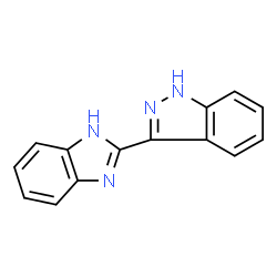 ChemSpider 2D Image | 3-(1H-Benzimidazol-2-yl)-1H-indazole | C14H10N4