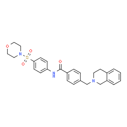 ChemSpider 2D Image | 4-(3,4-dihydro-1H-isoquinolin-2-ylmethyl)-N-[4-(4-morpholinylsulfonyl)phenyl]benzamide | C27H29N3O4S