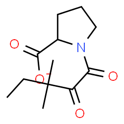 ChemSpider 2D Image | 1-(3,3-Dimethyl-2-oxopentanoyl)-2-pyrrolidinecarboxylate | C12H18NO4