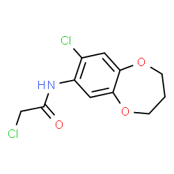 ChemSpider 2D Image | 2-Chloro-N-(8-chloro-3,4-dihydro-2H-1,5-benzodioxepin-7-yl)acetamide | C11H11Cl2NO3