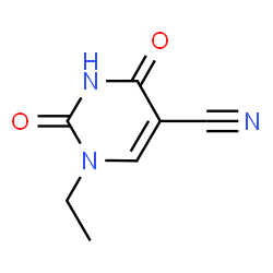 ChemSpider 2D Image | 1-Ethyl-2,4-dioxo-1,2,3,4-tetrahydro-5-pyrimidinecarbonitrile | C7H7N3O2