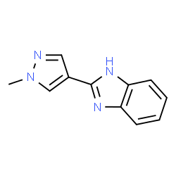 ChemSpider 2D Image | 2-(1-Methyl-1H-pyrazol-4-yl)-1H-benzimidazole | C11H10N4