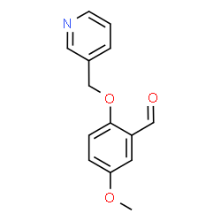 ChemSpider 2D Image | 5-Methoxy-2-(3-pyridinylmethoxy)benzaldehyde | C14H13NO3
