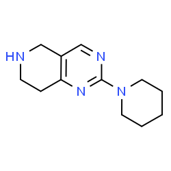 ChemSpider 2D Image | 2-piperidin-1-yl-5,6,7,8-tetrahydropyrido[4,3-d]pyrimidine | C12H18N4
